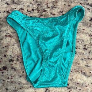Vintage Vtg Green High Waisted Bikini Bottoms High Thigh Bottoms 90s 80s Sexy